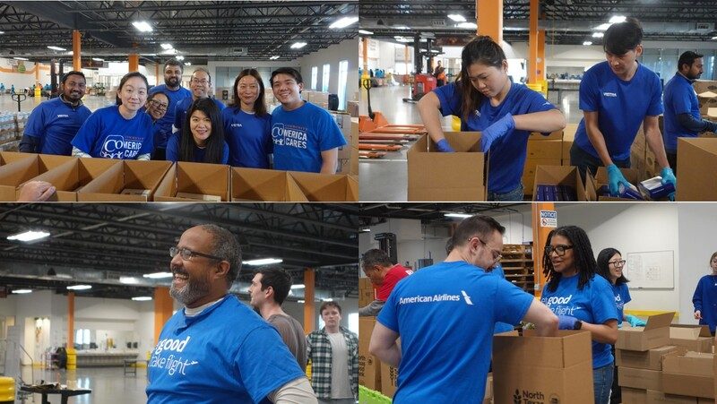 Monthly packing days and community food drives